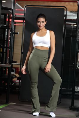 Luxuriöse Yoga Hosen mit Rippen    Athleisure Eleganz, perfekt für Fitnessstudio, Büro &amp; Casual Ausflüge