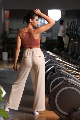 Yogahosen mit hoher Taille und Taschen