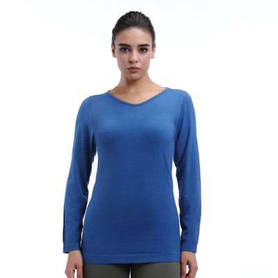 Ladies' Workout Long Sleeve Shirt Loose Fit Fleece Lining Winddicht für Aktivitäten im Freien