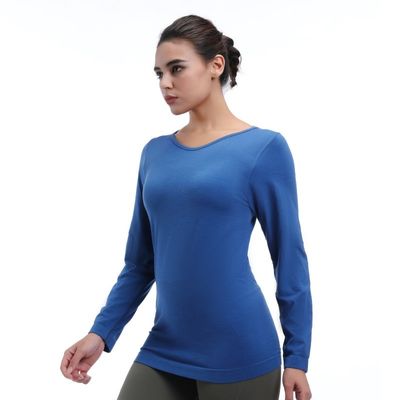 Ladies' Workout Long Sleeve Shirt Loose Fit Fleece Lining Winddicht für Aktivitäten im Freien