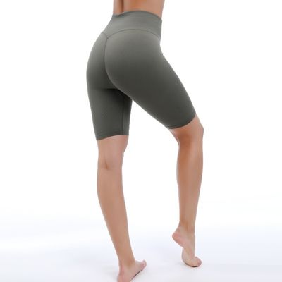 High Waist Yoga Shorts für Frauen Keine Seiten Nähte Bauchkontrolle Anti-Rafe